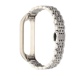 Strap-it Bracelet en métal Xiaomi Mi Band 7 (argent)
