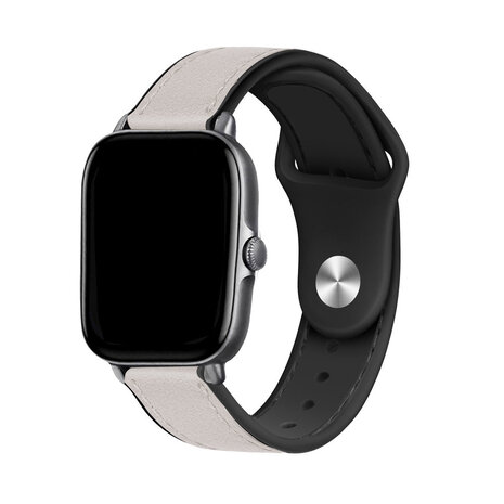 Strap-it Strap-it Bracelet cuir hybride Xiaomi Amazfit Bip (blanc) Strap-it Strap-it Bracelet cuir hybride Xiaomi Amazfit Bip (blanc)