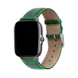 Strap-it Bracelet cuir motif crocodile Amazfit GTS 3 (vert)
