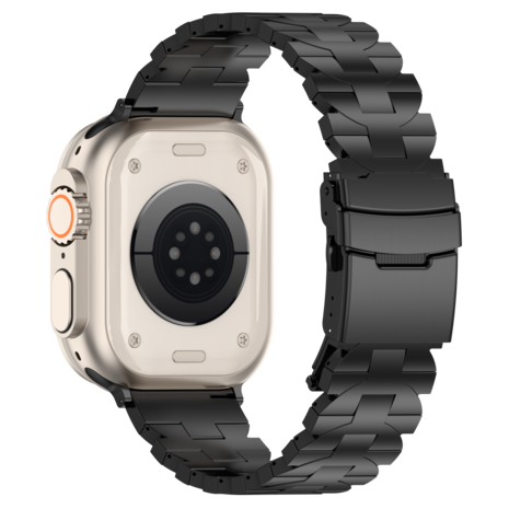 Strap-it Strap-it Bracelet titane Butterfly Apple Watch (noir)