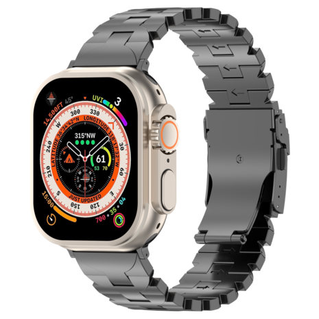 Strap-it Strap-it Bracelet titane Butterfly Apple Watch (graphite)