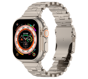 Strap-it Bracelet titane Butterfly Apple Watch (titanium)