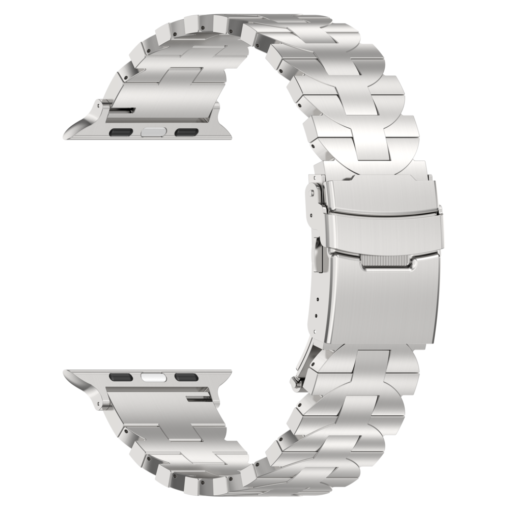 Strap-it Strap-it Bracelet titane Butterfly Apple Watch (argent) Strap-it Strap-it Bracelet titane Butterfly Apple Watch (argent)