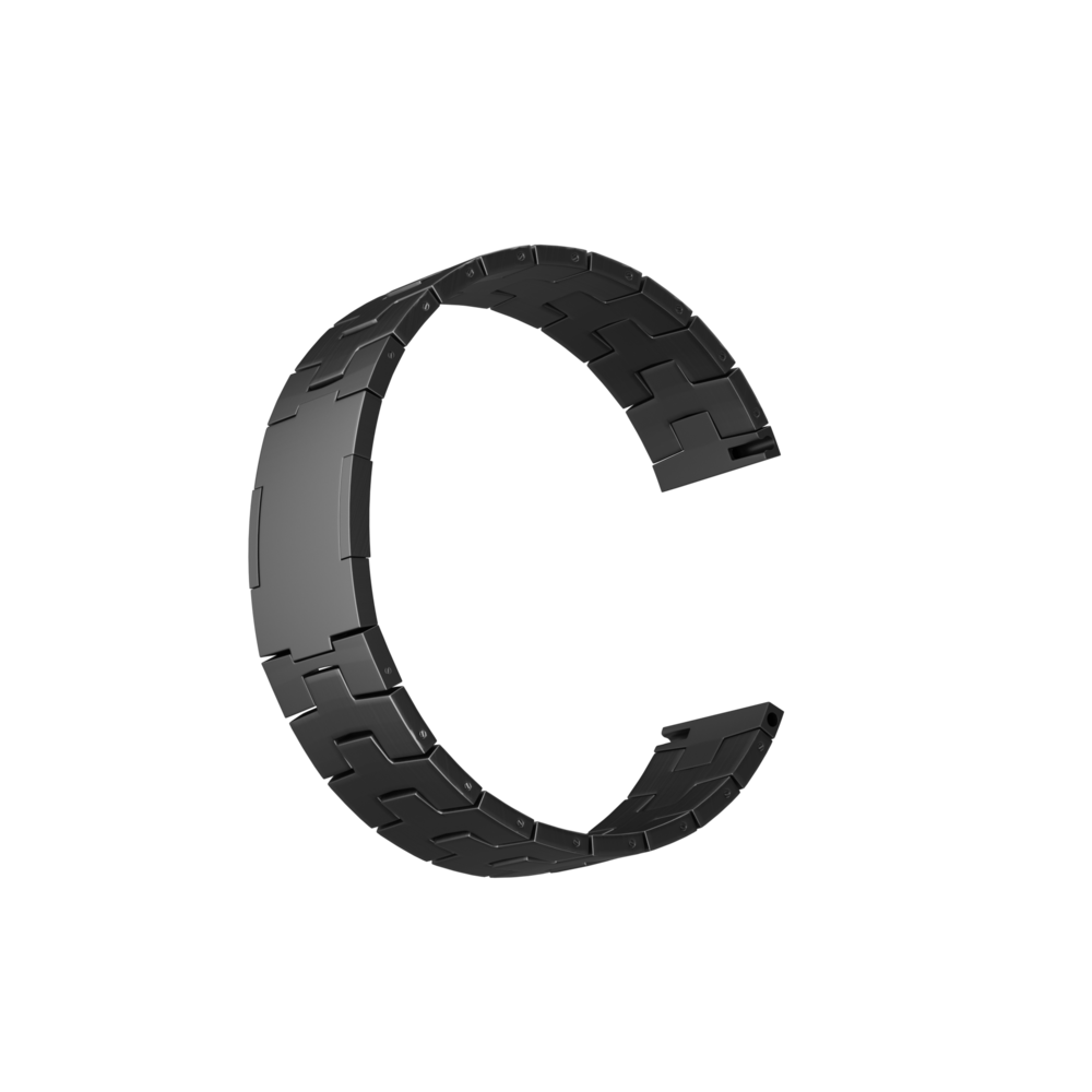 Strap-it Strap-it Bracelet titane grain (fermoir plat) Polar Grit X Pro (graphite)