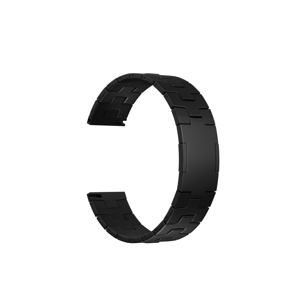 Strap-it Strap-it Bracelet titane grain (fermoir plat) Polar Grit X (graphite)