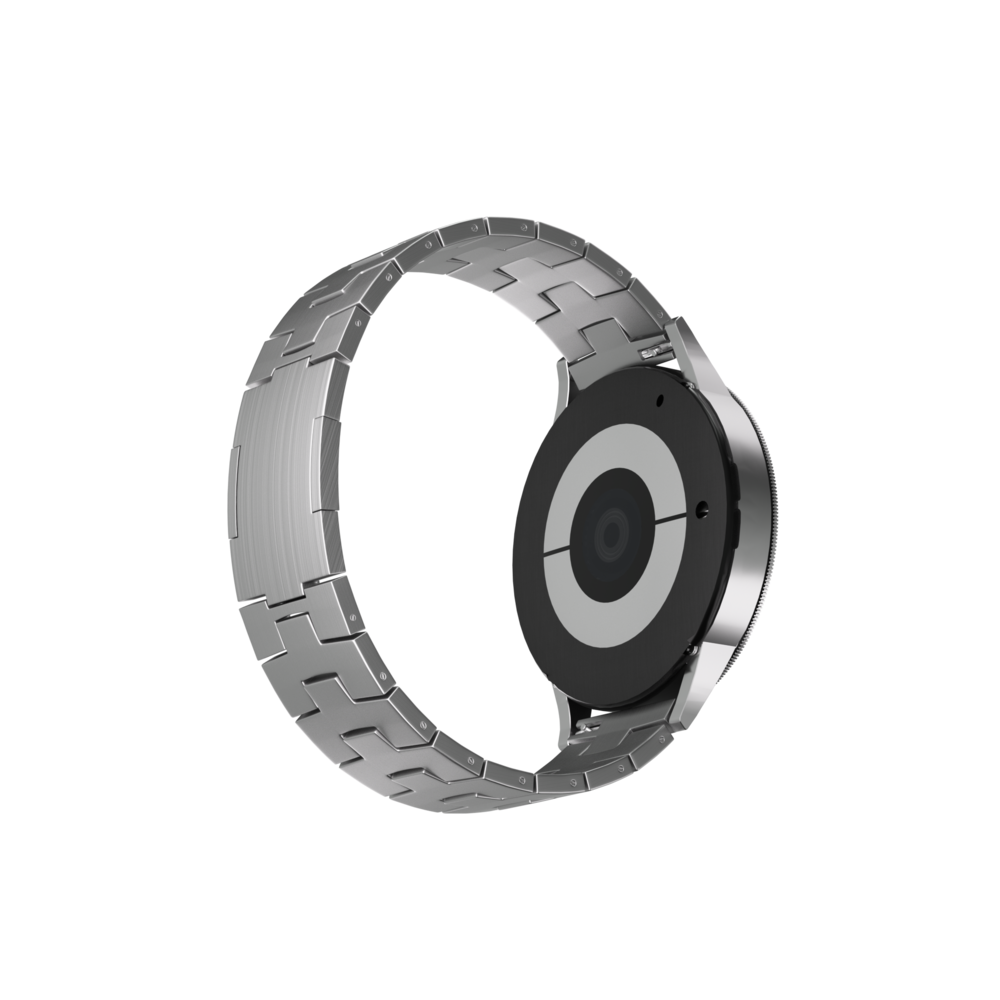 Strap-it Strap-it Bracelet titane grain (fermoir plat) Samsung Galaxy Watch 46mm (argent)