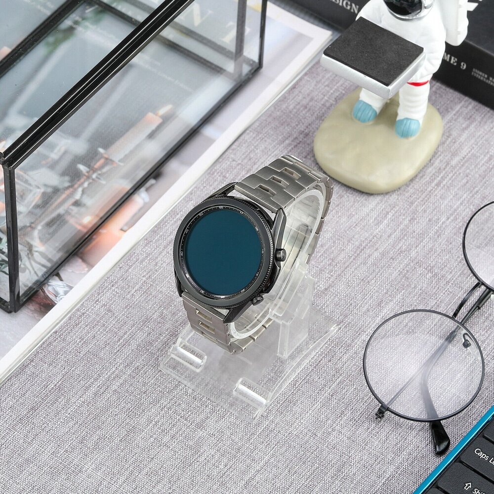 Strap-it Strap-it Bracelet titane grain (fermoir plat) Samsung Galaxy Watch 46mm (argent)