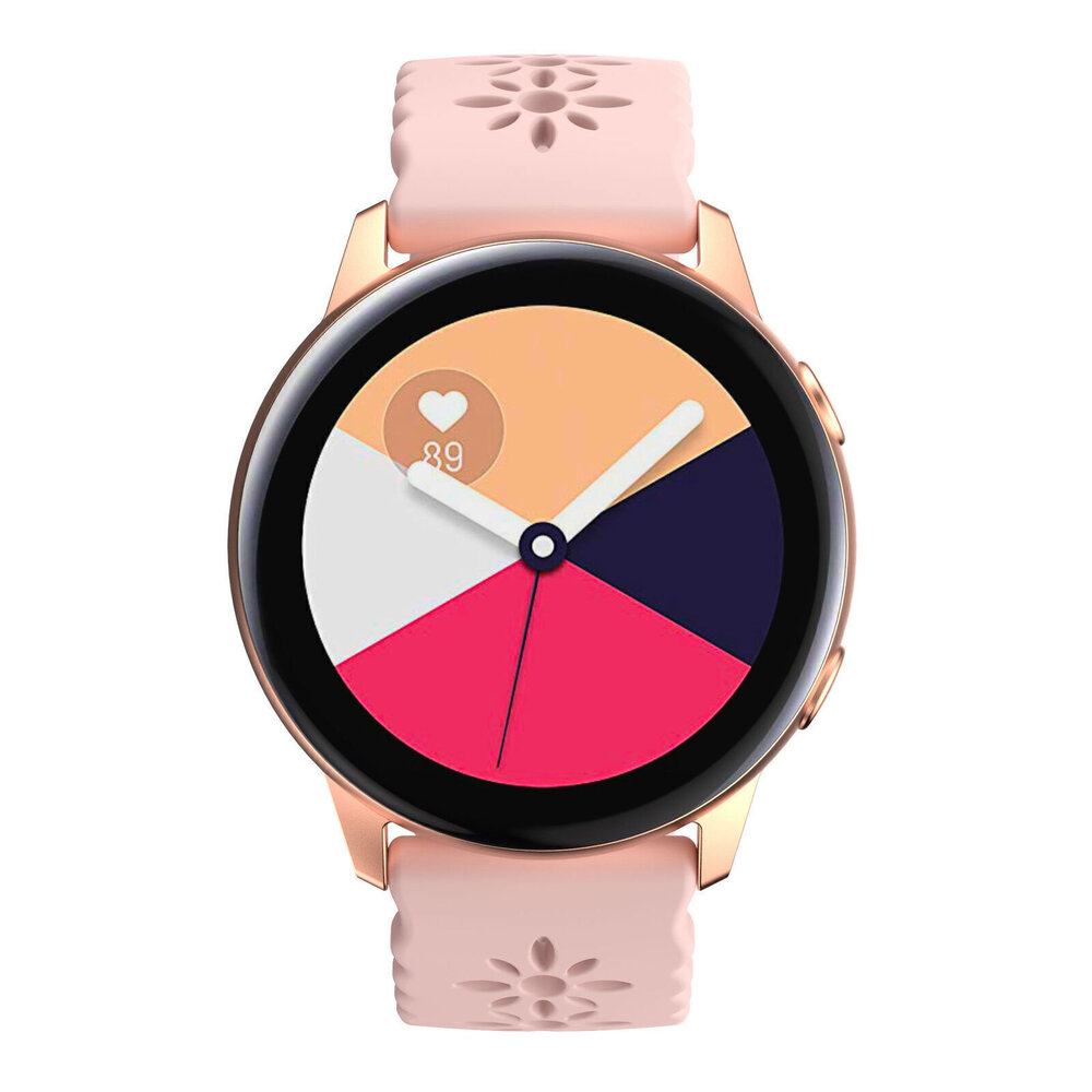 Strap-it Strap-it Bracelet silicone avec motif Samsung Galaxy Watch Active (rose)