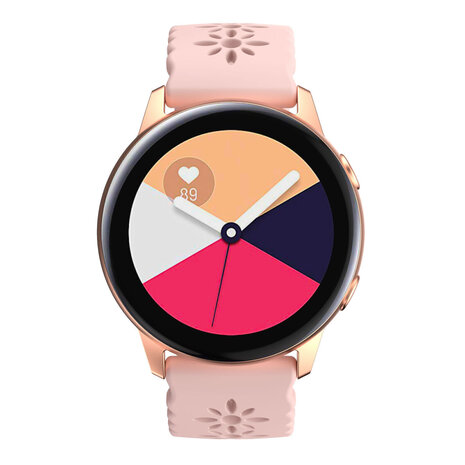 Strap-it Strap-it Bracelet silicone avec motif Samsung Galaxy Watch Active (rose)