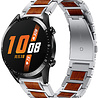 Strap-it Strap-it Bracelet bois/acier Huawei Watch GT 2 46mm (argent) Strap-it Strap-it Bracelet bois/acier Huawei Watch GT 2 46mm (argent)