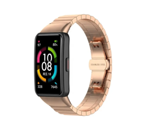 Strap-it Bracelet en métal Huawei Band 6 (or rose)