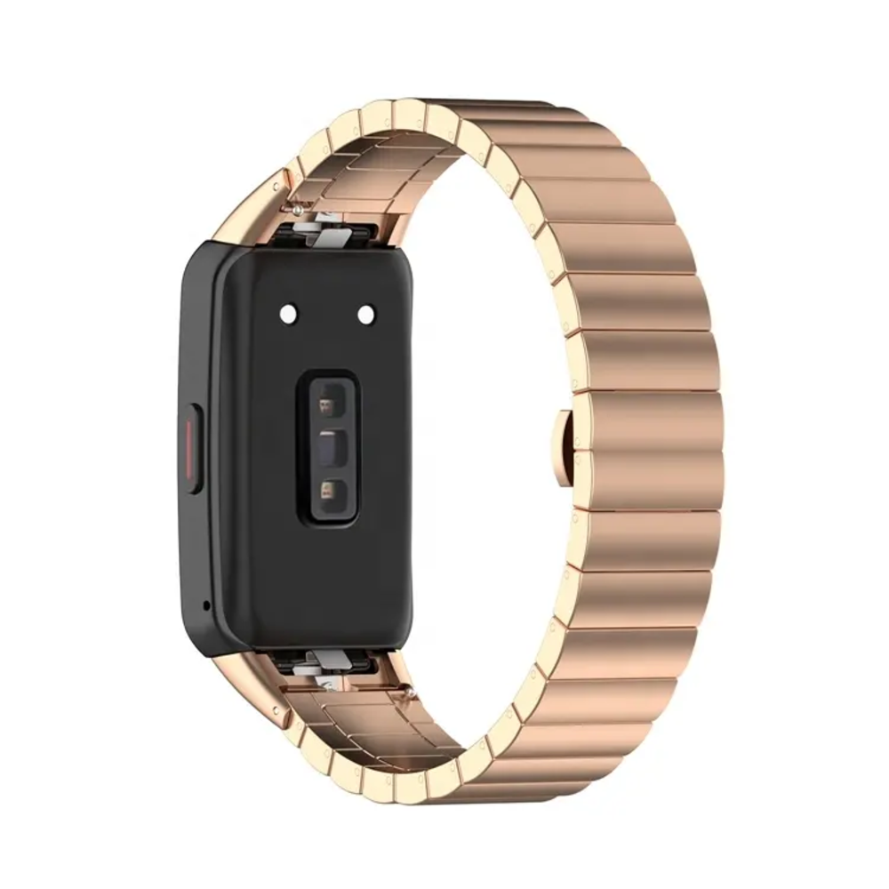 Strap-it Strap-it Bracelet en métal Huawei Band 6 (or rose) Strap-it Strap-it Bracelet en métal Huawei Band 6 (or rose)