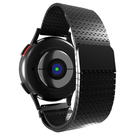Strap-it Strap-it Bracelet en maille métallique de luxe Huawei Watch GT Runner (noir)