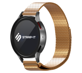 Strap-it Bracelet en maille métallique de luxe Samsung Galaxy Watch 3 45mm (or rose)