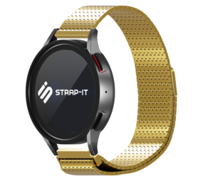 Strap-it Bracelet en maille métallique de luxe Samsung Galaxy Watch 3 45mm (or)