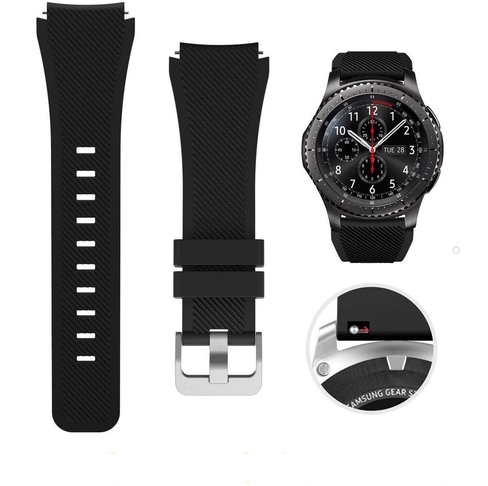 Strap-it Strap-it Bracelet silicone Fossil Gen 5e 44mm  (noir)