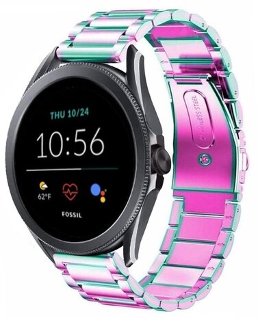 Strap-it Strap-it Bracelet acier Fossil Gen 5e 44mm (arc-en-ciel) Strap-it Strap-it Bracelet acier Fossil Gen 5e 44mm (arc-en-ciel)