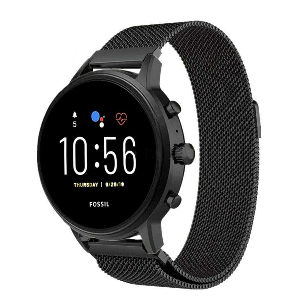 Strap-it Strap-it Bracelet Milanais Fossil Gen 5e 44mm (noir)