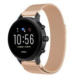 Strap-it Bracelet Milanais Fossil Gen 5 (or rose)