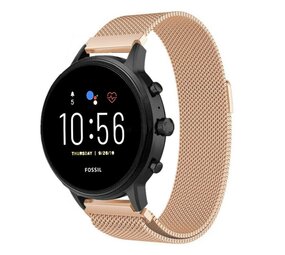 Strap-it Bracelet Milanais Fossil Gen 5 (or rose)