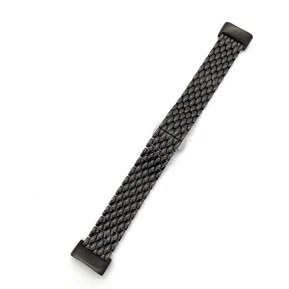 Strap-it Strap-it Bracelet acier dragon Fitbit Charge 5 (noir)