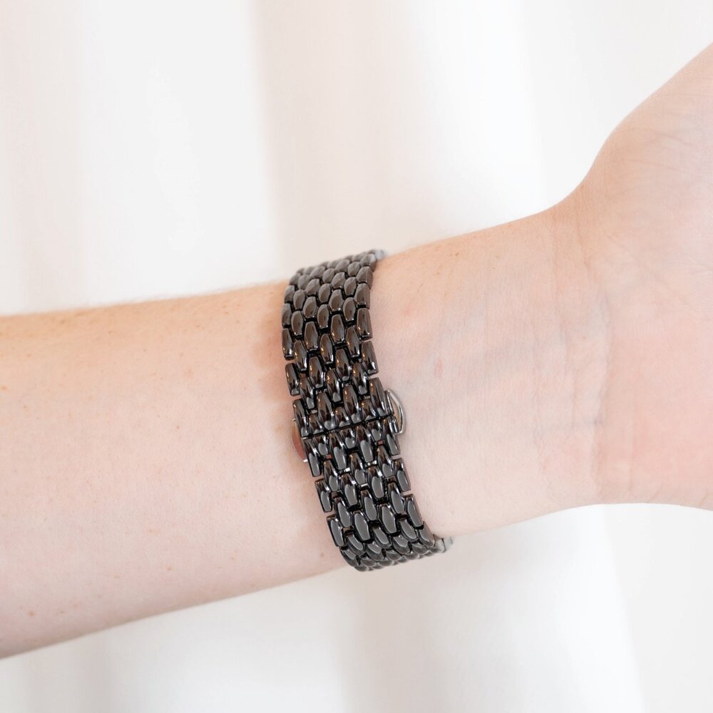 Strap-it Strap-it Bracelet acier dragon Fitbit Charge 5 (noir)