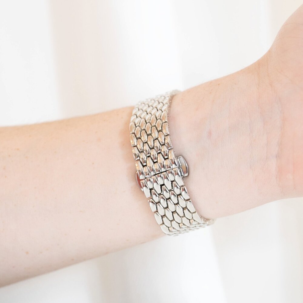 Strap-it Strap-it Bracelet acier dragon Fitbit Charge 5 (argent)