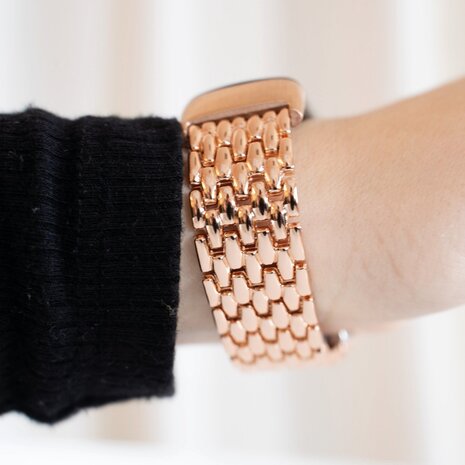 Strap-it Strap-it Bracelet acier dragon Fitbit Charge 5 (or rose) Strap-it Strap-it Bracelet acier dragon Fitbit Charge 5 (or rose)