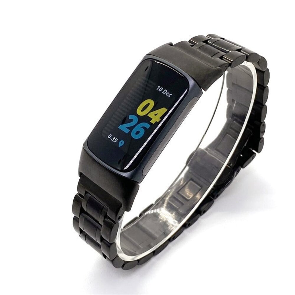 Strap-it Strap-it Bracelet en métal Fitbit Charge 5 (noir)