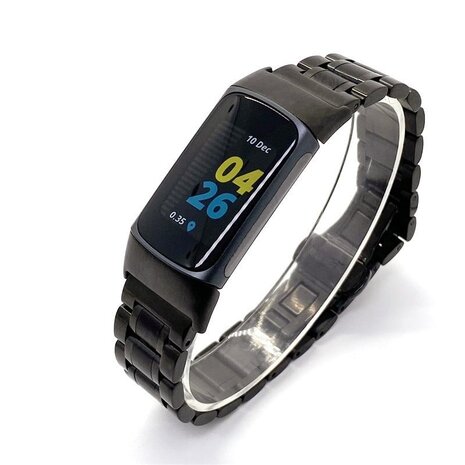 Strap-it Strap-it Bracelet en métal Fitbit Charge 5 (noir)
