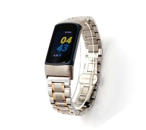 Strap-it Bracelet en métal Fitbit Charge 5 (argent/or rose)