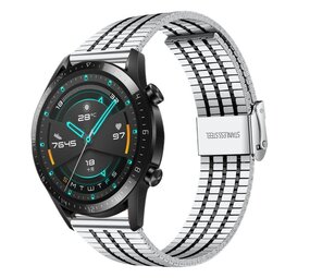 Strap-it Bracelet acier de luxe Huawei Watch GT 2 (argent/noir)