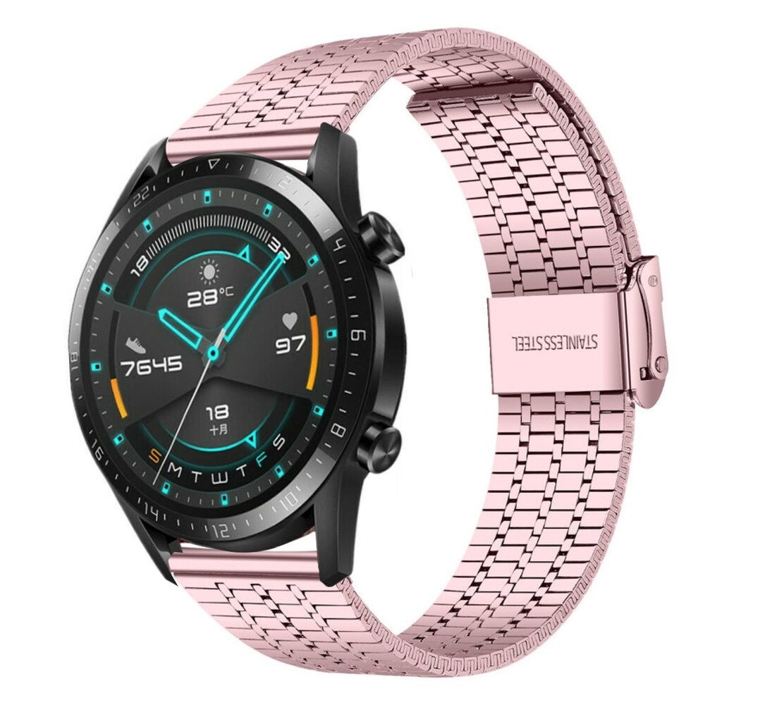 Strap-it Strap-it Bracelet acier de luxe Huawei Watch GT 2 (rose)