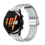 Strap-it Bracelet acier de luxe Huawei Watch GT 2 (argent)
