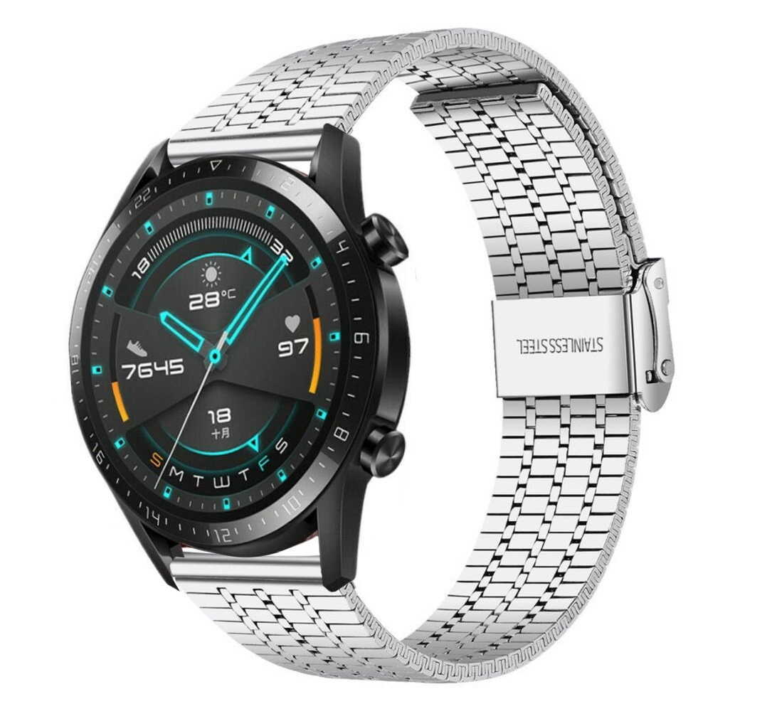 Strap-it Strap-it Bracelet acier de luxe Huawei Watch GT 2 (argent)