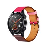 Strap-it Bracelet cuir Huawei Watch GT 2 (rose vif/rougemarron)