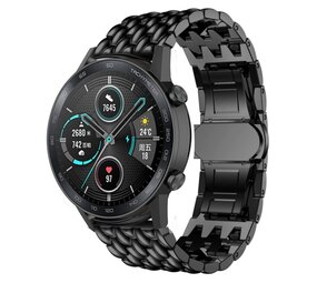 Strap-it Bracelet acier dragon Honor Magic Watch 2 (noir)