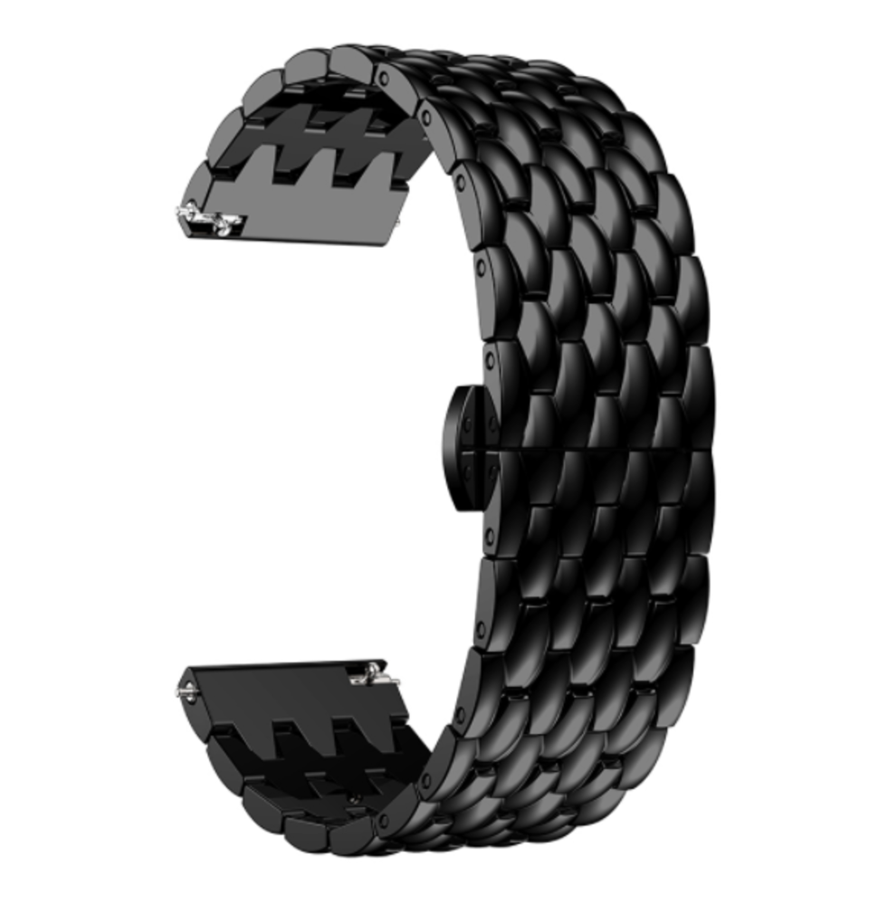 Strap-it Strap-it Bracelet acier dragon Honor Magic Watch 2 (noir)