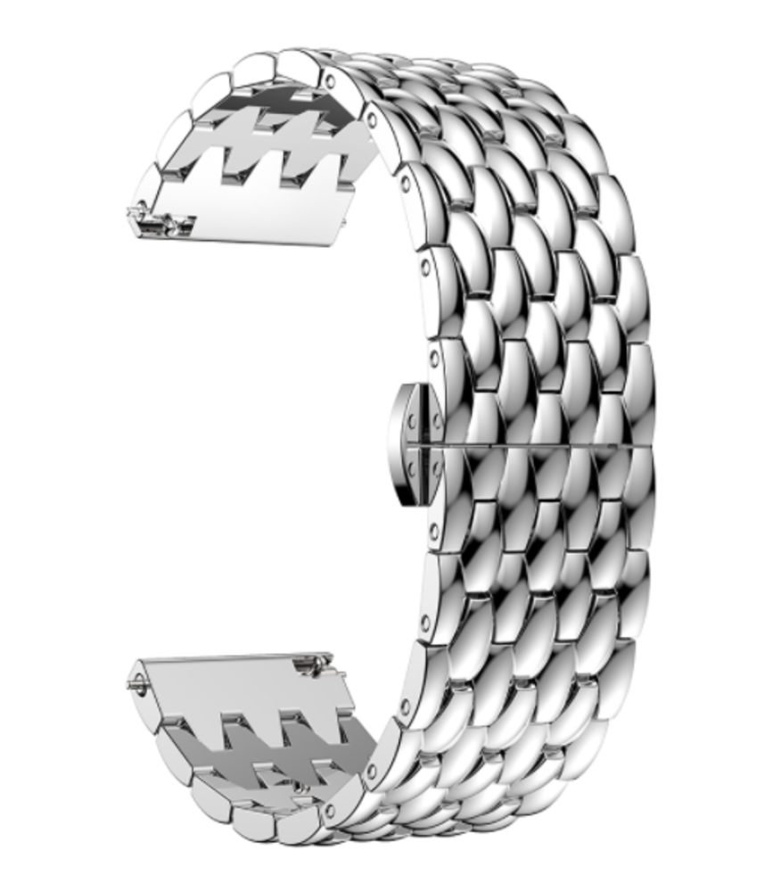 Strap-it Strap-it Bracelet acier dragon Honor Magic Watch 2 (argent)