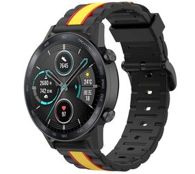 Strap-it Bracelet sport spécial Honor Magic Watch 2 (noir/jaune)