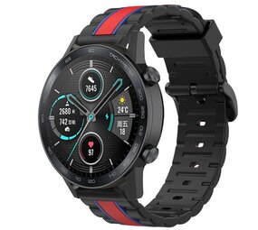Strap-it Bracelet sport spécial Honor Magic Watch 2 (noir/rouge)