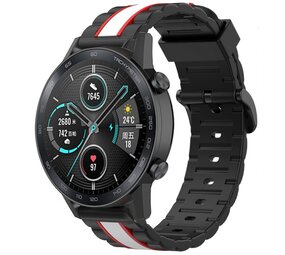 Strap-it Bracelet sport spécial Honor Magic Watch 2 (noir/blanc)