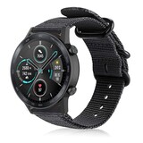 Strap-it Bracelet nylon á boucle Honor Magic Watch 2 (noir)