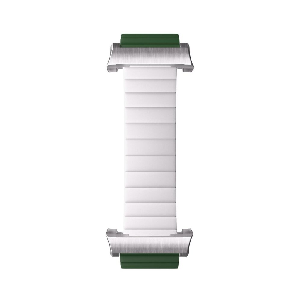 Strap-it Strap-it Bracelet silicone link Oppo Watch Free (vert/blanc)