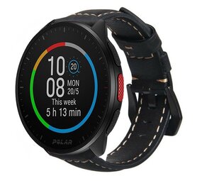 Strap-it Bracelet cuir Polar Pacer (noir)