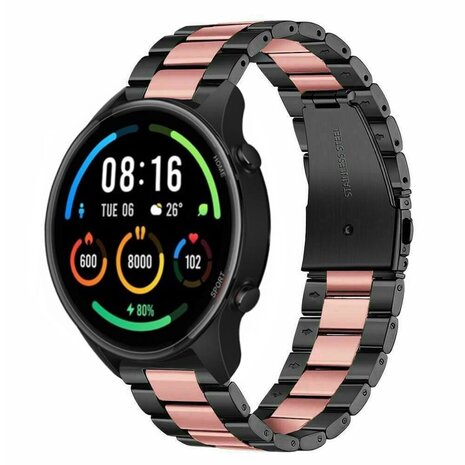 Strap-it Strap-it Bracelet silicone Xiaomi Mi Watch (noir/rose)