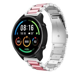 Strap-it Bracelet silicone Xiaomi Mi Watch (argent/rose)