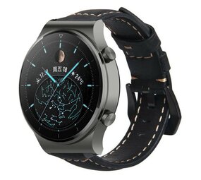 Strap-it Bracelet cuir Huawei Watch GT 2 Pro (noir)