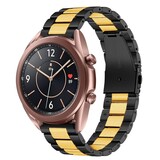 Strap-it Bracelet acier Samsung Galaxy Watch 3 41mm (noir/or)
