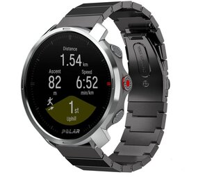 Strap-it Bracelet en métal Polar Grit X (noir)